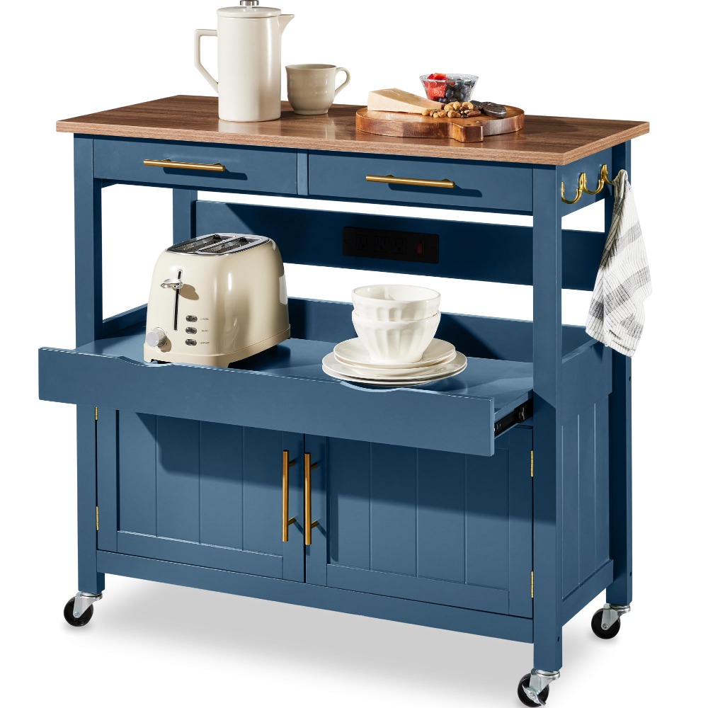 Outdoor Kitchen Power Outlet - Carrinho de Cozinha Grande com Rodas