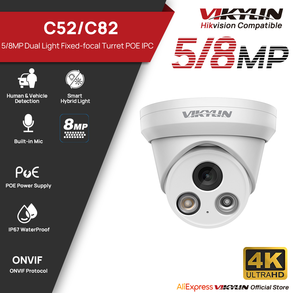 Outdoor Power G Motion - Câmera IP VIKYLIN 5/8MP 4K com