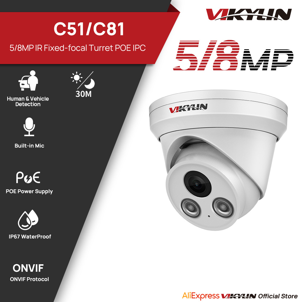 Outdoor Power G Motion - Câmera IP VIKYLIN 5/8MP com Luz