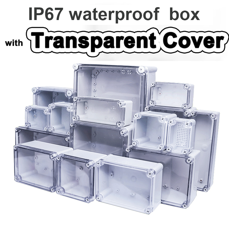 Outdoor Power Box Cover - Caixa impermeável transparente tipo f, caixa