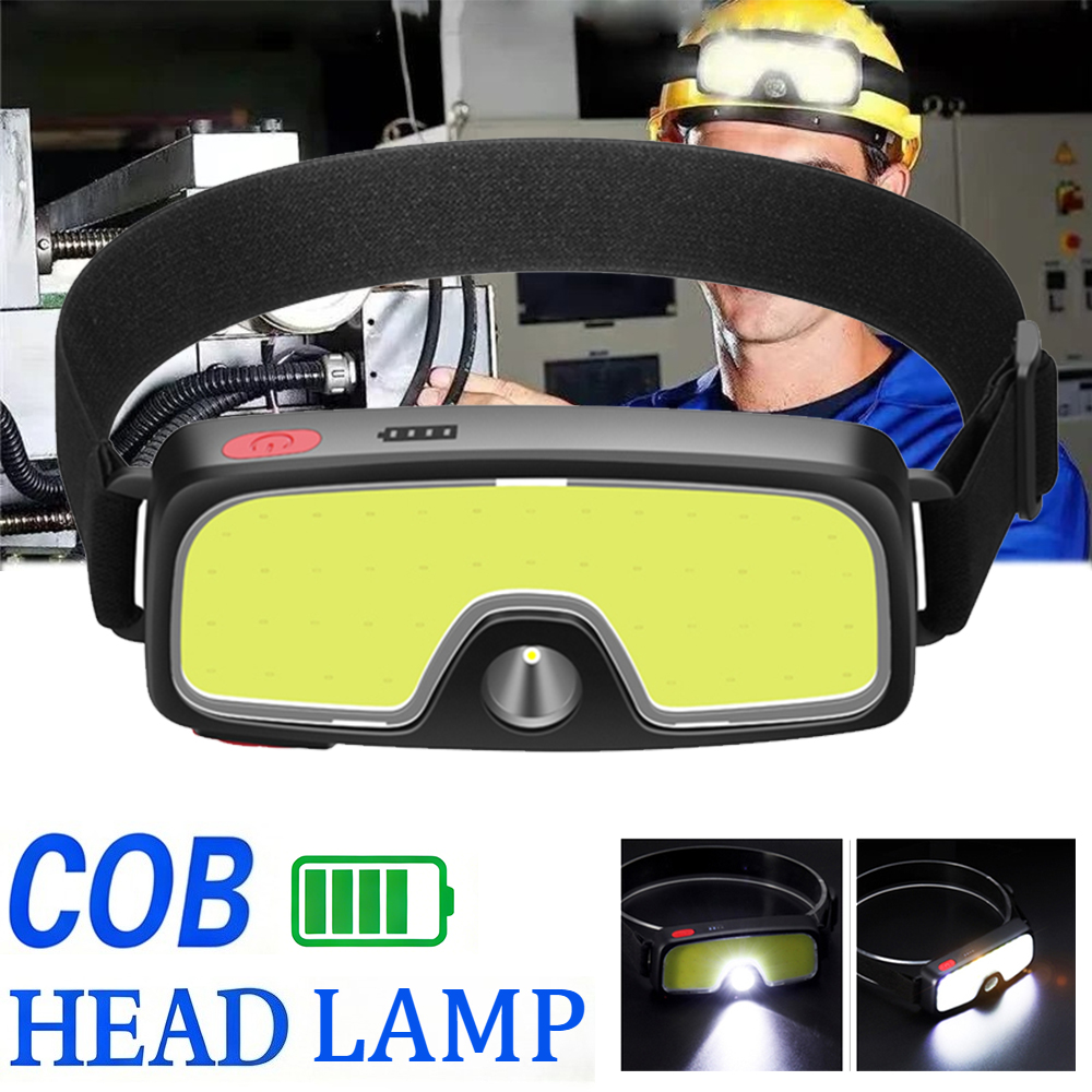 Outdoor Power Head - Lanterna de Cabeça COB Potente Recarregável