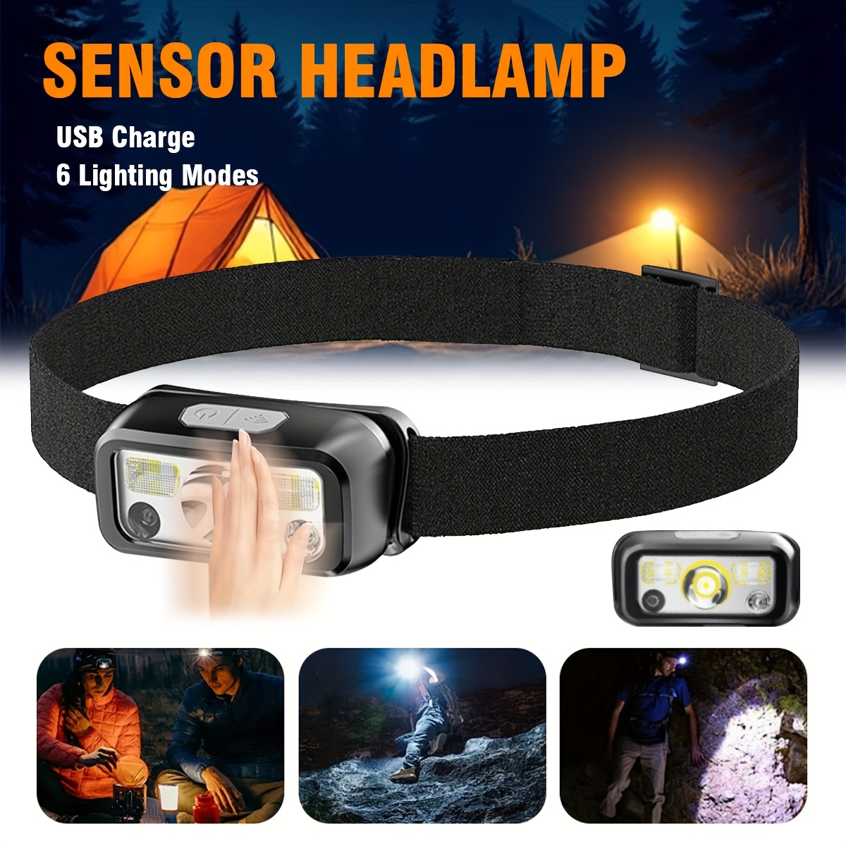 Outdoor Power Head - Lanterna de Cabeça LED COB Poderosa