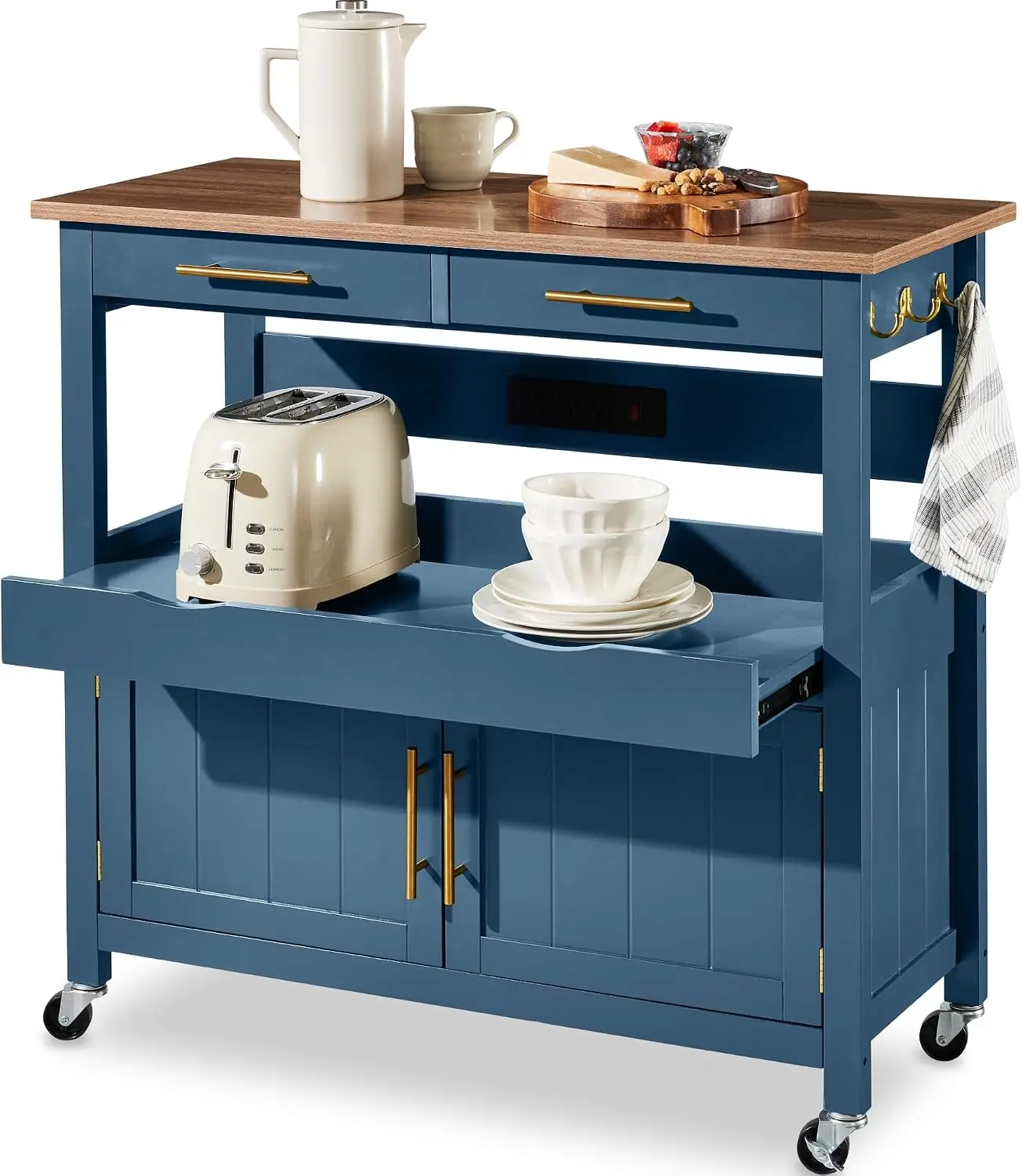 Outdoor Kitchen Power Outlet - Carrinho de Cozinha Grande com Rodas