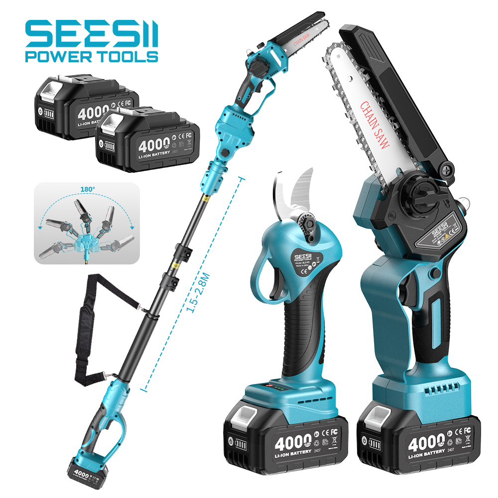 Electric Chainsaw Battery - SEESII Tesoura Elétrica Sem Fio 3