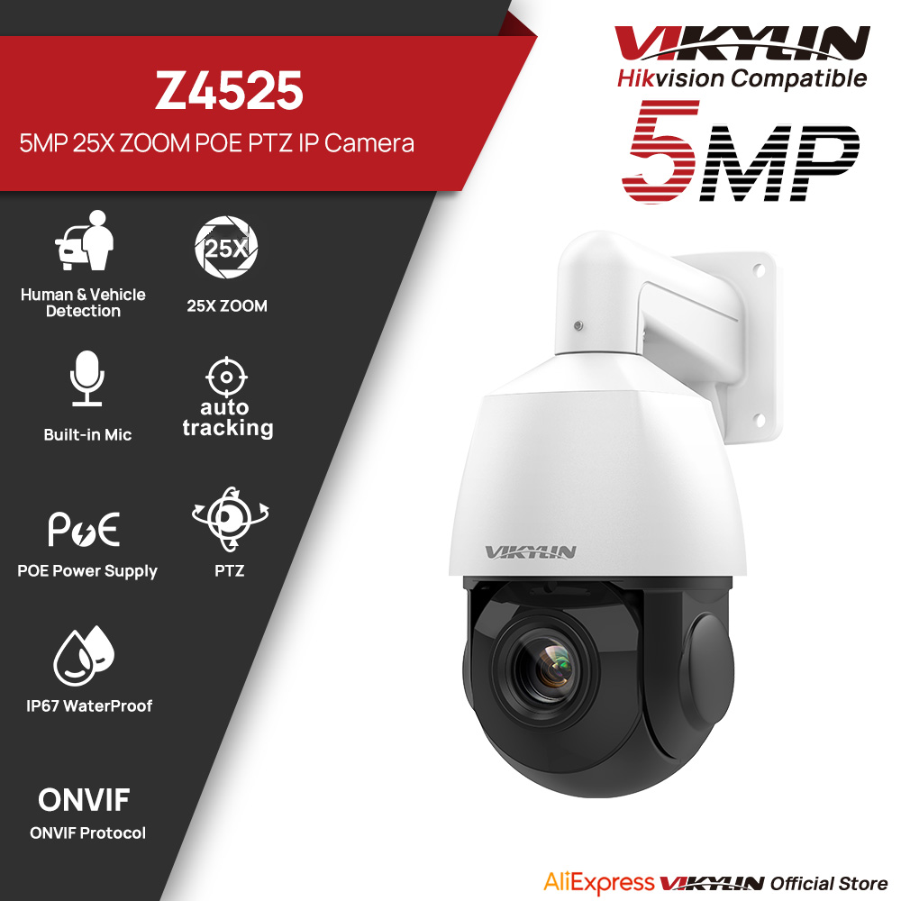 Outdoor Power G Motion - Câmera IP Vikylin 5MP PTZ com