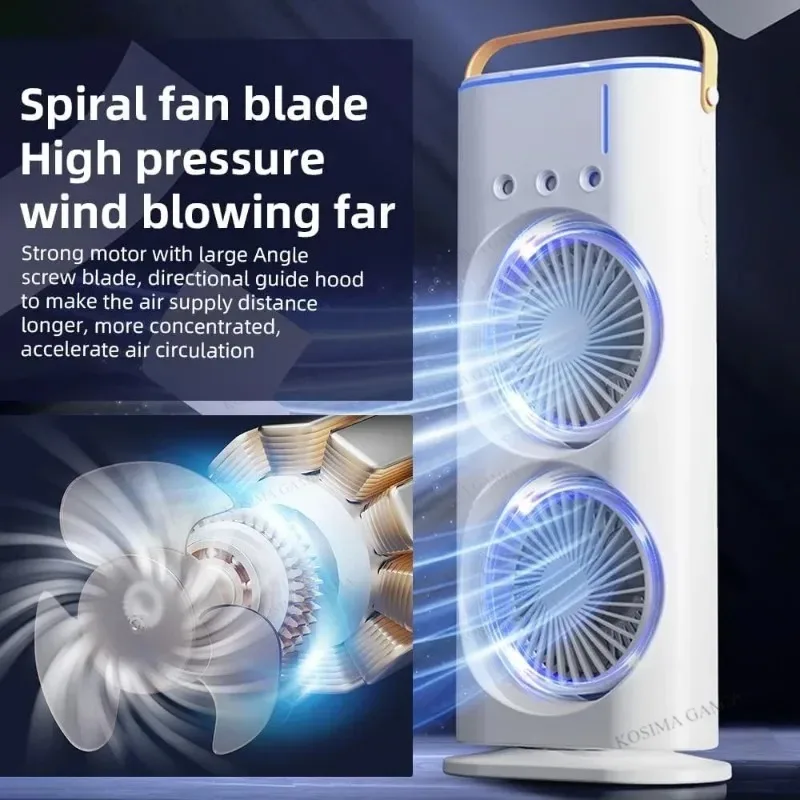 Outdoor Power Head - Ventilador de Névoa Duplo com Spray