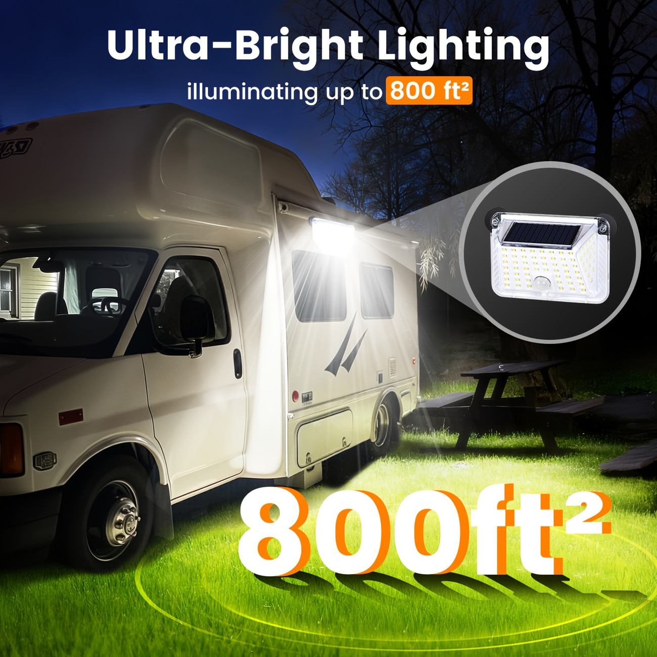 Outdoor Power G Motion - Lâmpada Solar Magnética para Trailer, com