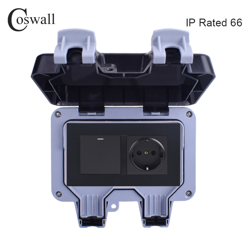 Coswall-tomada de parede resis - Outdoor Power Outlet Weatherproof avaliação e preço