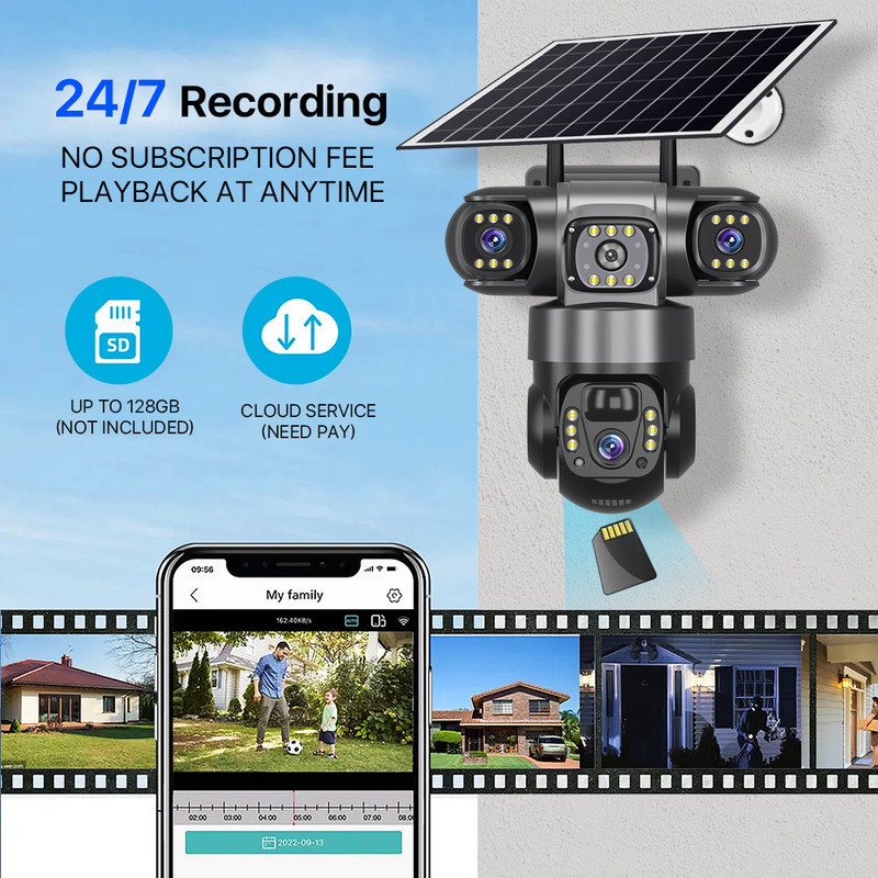 Câmera Solar Externa com 3 Len - Outdoor Power G Motion avaliação e preço