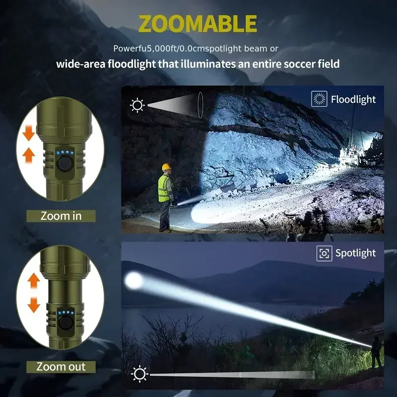 Lanterna brilhante com zoom e  - Outdoor Powerbank avaliação e preço