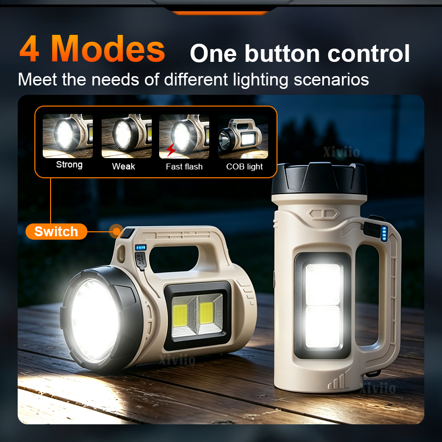 Multicena portátil led tocha s - Outdoor Powerbank avaliação e preço