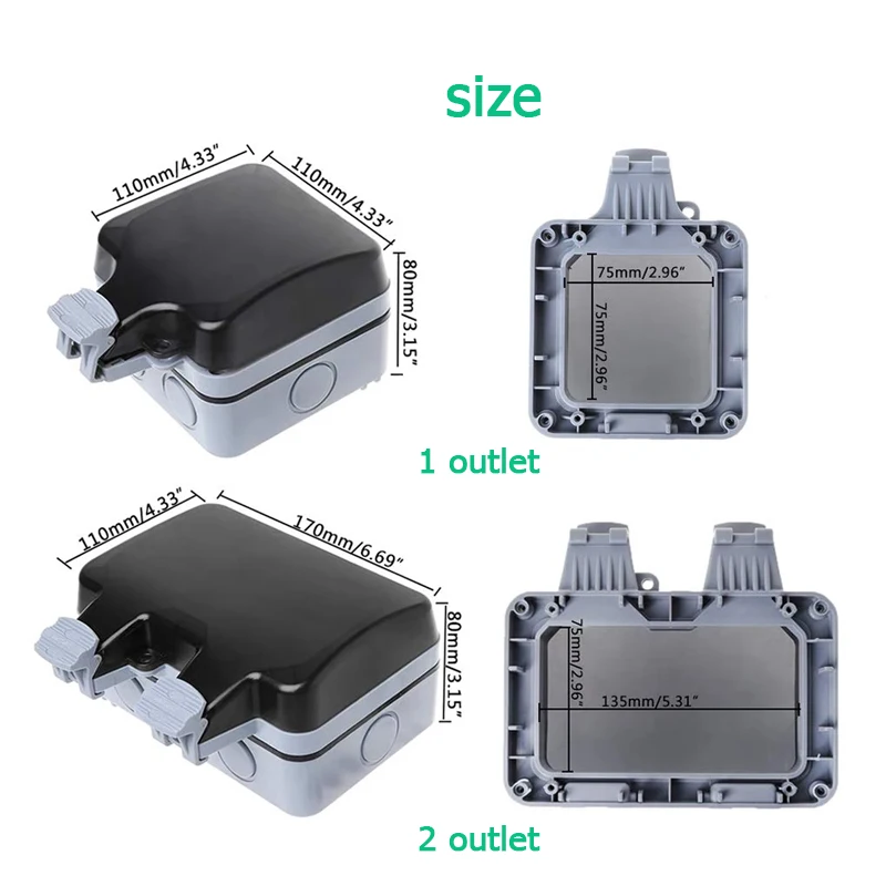 Tomadas à prova d'água para pa - Outdoor Power Outlet Weatherproof avaliação e preço