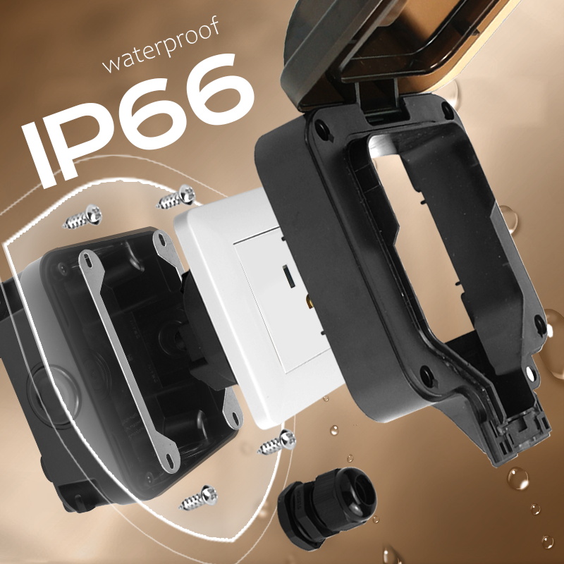 Avoir IP66 parede soquete impe - Outdoor Power Outlet Weatherproof avaliação e preço
