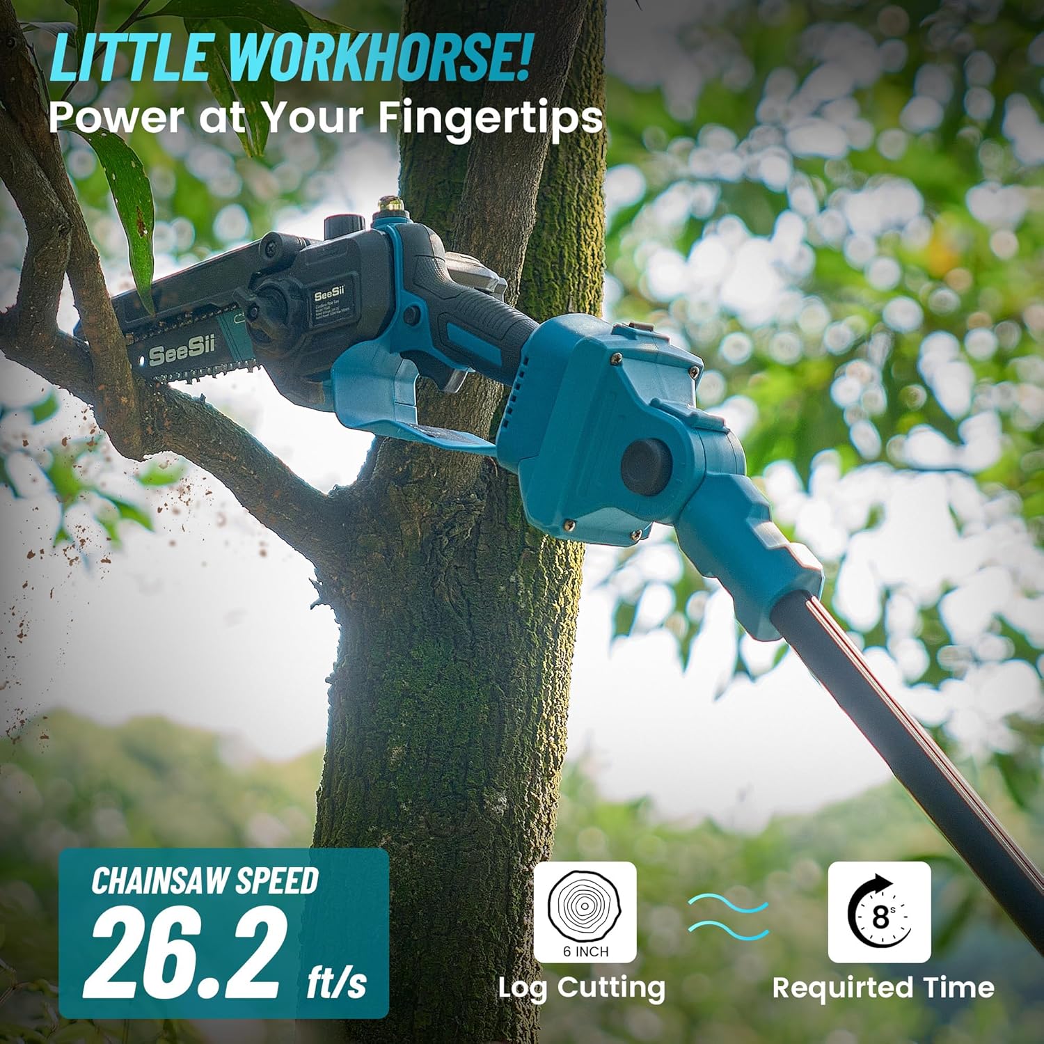 Serra Elétrica Telescópica par - Electric Chainsaw Battery avaliação e preço