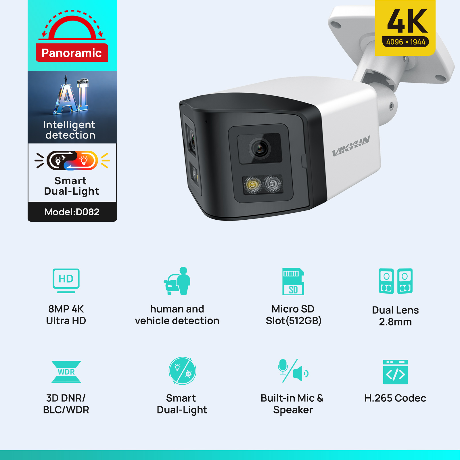 VIKYLIN 170 °   Câmera de segu - Outdoor Power G Motion avaliação e preço