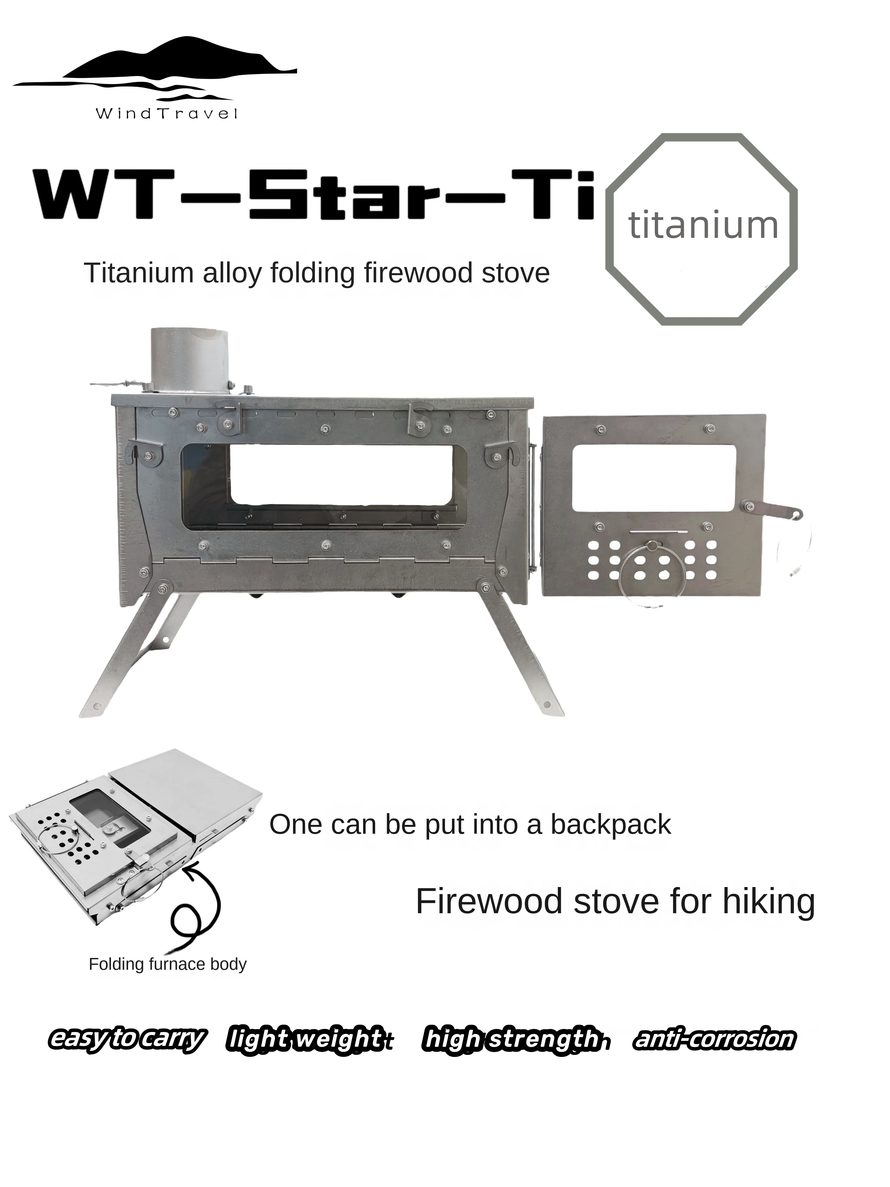 WT Star Ti Liga de Titânio Dob - Outdoor Power Heater avaliação e preço