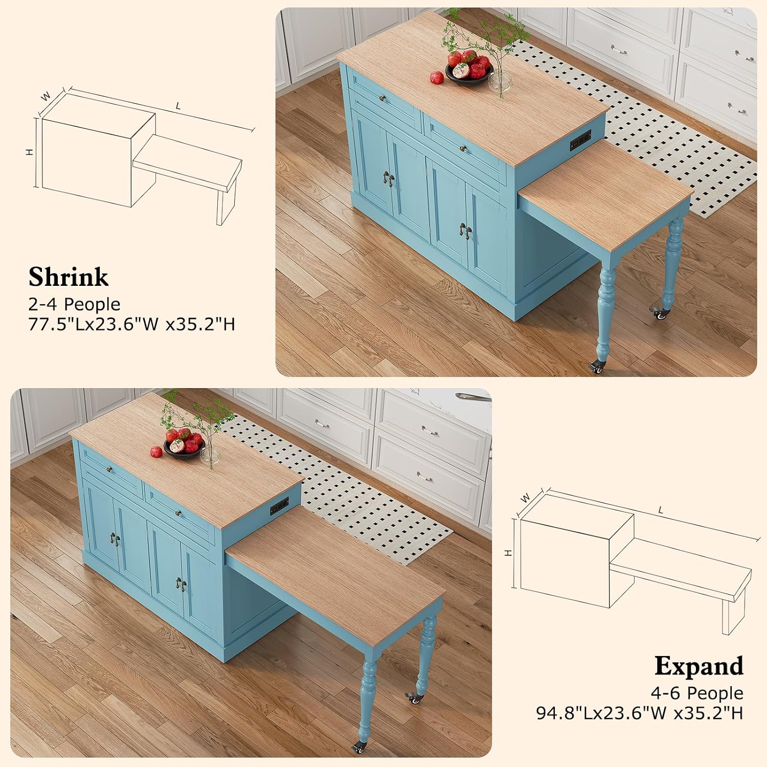 Ilha de Cozinha de 87,5 polega - Outdoor Kitchen Power Outlet avaliação e preço
